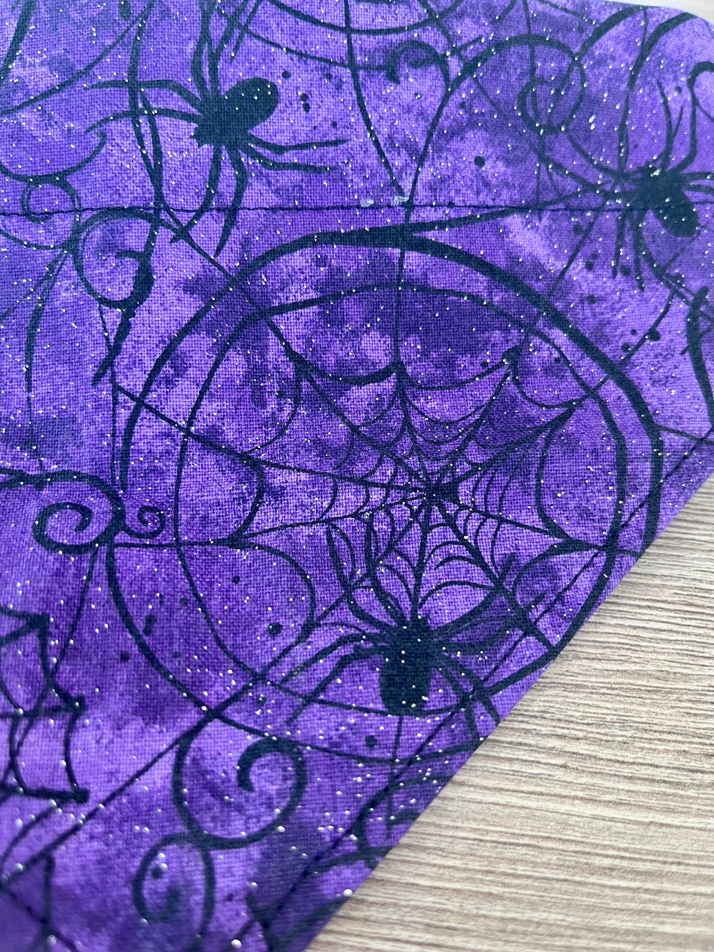 Purple glitter spiderwebs